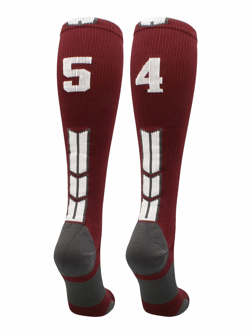 Best Sale ๐ MadSportsStuff Maroon Player ID Custom Number Over The Calf ๐งฆ Socks For ๐ฅ Softball โพ Baseball Football Boys And ๐ง Girls ๐ฅ Softball ๐งฆ Socks ๐ 25 MadSportsStuff Maroon Player ID Custom Number Over The Calf Socks For Softball Baseball Football Boys And Girls Softball Socks
