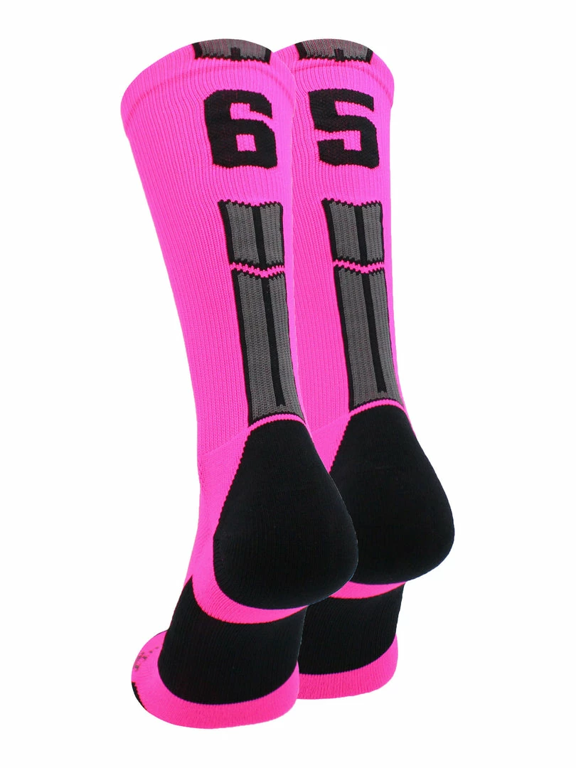 Best deal ๐ฏ MadSportsStuff Neon Pink And Black Player ID Custom Number Crew ๐งฆ Socks For ๐ Basketball Lacrosse Volleyball Boys And ๐ง Girls ๐คฉ 14 MadSportsStuff Neon Pink And Black Player ID Custom Number Crew Socks For Basketball Lacrosse Volleyball Boys And Girls