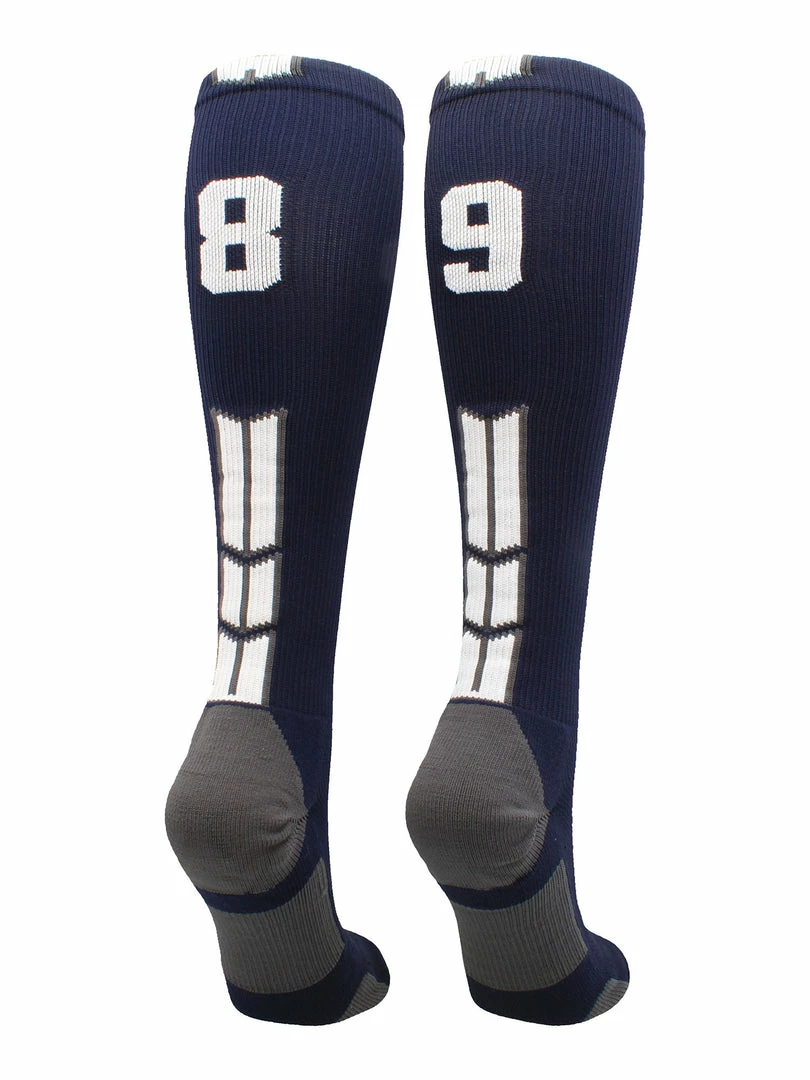 Best Sale ๐คฉ MadSportsStuff Navy Player ID Custom Number Over The Calf ๐งฆ Socks For ๐ฅ Softball โพ Baseball Football Boys And ๐ง Girls โจ 43 MadSportsStuff Navy Player ID Custom Number Over The Calf Socks For Softball Baseball Football Boys And Girls