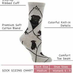 New ๐ WHD Pug ๐งฆ Socks For ๐ฉ Women Gift For ๐ถ Dog Lovers Crazy ๐งฆ Socks - Crew ๐ 7 WHD Pug Socks For Women Gift For Dog Lovers Crazy Socks - Crew