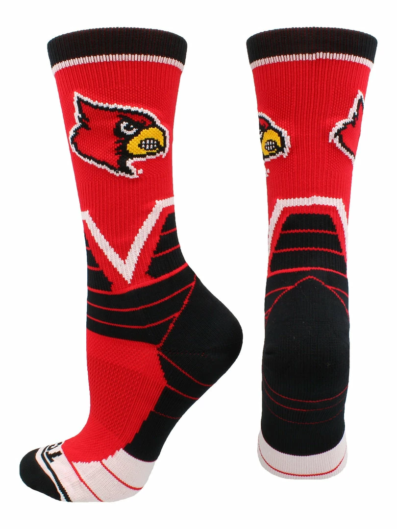 Budget ๐ TCK Louisville Cardinals ๐งฆ Socks Victory Crew All Schools ๐ 3 TCK Louisville Cardinals Socks Victory Crew All Schools