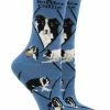 WHD Border Collie Socks For Women Gift For Dog Lovers