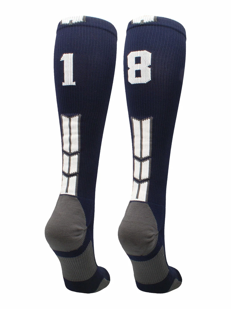 Best Sale ๐คฉ MadSportsStuff Navy Player ID Custom Number Over The Calf ๐งฆ Socks For ๐ฅ Softball โพ Baseball Football Boys And ๐ง Girls โจ 63 MadSportsStuff Navy Player ID Custom Number Over The Calf Socks For Softball Baseball Football Boys And Girls