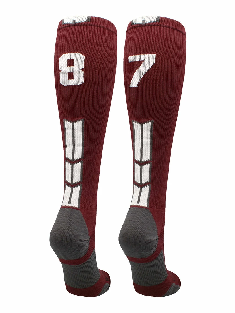 Best Sale ๐ MadSportsStuff Maroon Player ID Custom Number Over The Calf ๐งฆ Socks For ๐ฅ Softball โพ Baseball Football Boys And ๐ง Girls ๐ฅ Softball ๐งฆ Socks ๐ 42 MadSportsStuff Maroon Player ID Custom Number Over The Calf Socks For Softball Baseball Football Boys And Girls Softball Socks