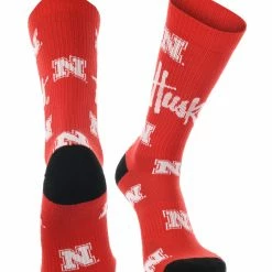 TCK Nebraska Cornhuskers Socks Crew Length Sock Mayhem