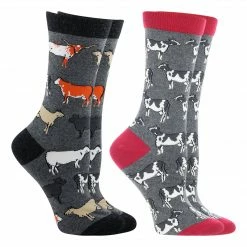 WHD Cow Socks For Women - Cow Lovers Gift - 2-Pack