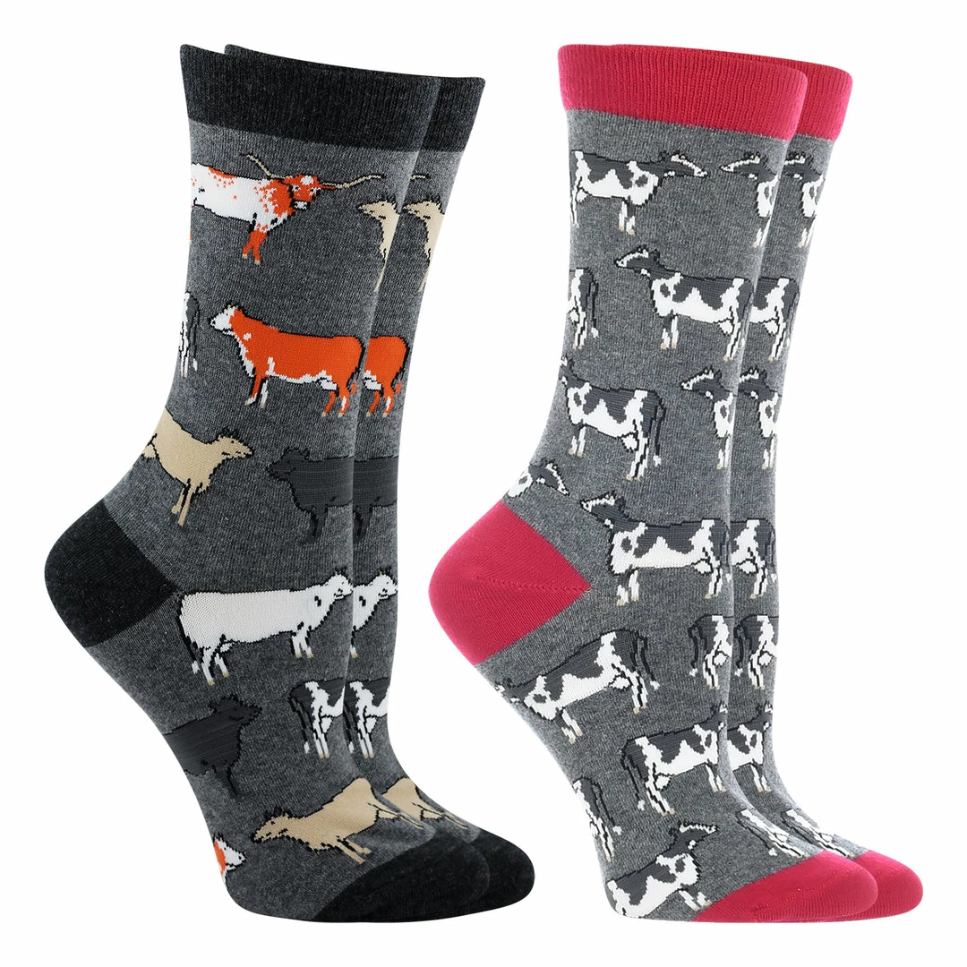 Discount ๐ WHD Cow ๐งฆ Socks For ๐ฉ Women - Cow Lovers Gift - 2-Pack ๐ฅฐ 1 WHD Cow Socks For Women - Cow Lovers Gift - 2-Pack
