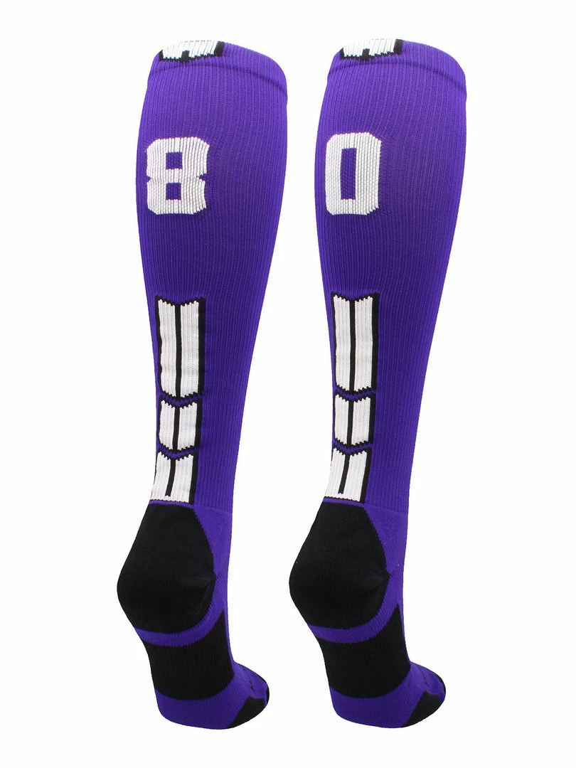 Discount ๐ MadSportsStuff Purple Player ID Custom Number Over The Calf ๐งฆ Socks For ๐ฅ Softball โพ Baseball Football Boys And ๐ง Girls ๐ฅ Softball ๐งฆ Socks ๐ 50 MadSportsStuff Purple Player ID Custom Number Over The Calf Socks For Softball Baseball Football Boys And Girls Softball Socks