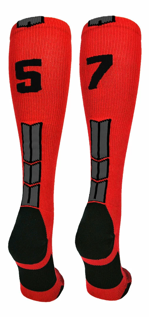 Wholesale π₯° MadSportsStuff βΎ Baseball 𧦠Socks Red And Black Player ID Custom Number Over The Calf 𧦠Socks For π₯ Softball βΎ Baseball Football Boys And π§ Girls π 23 MadSportsStuff Baseball Socks Red And Black Player ID Custom Number Over The Calf Socks For Softball Baseball Football Boys And Girls