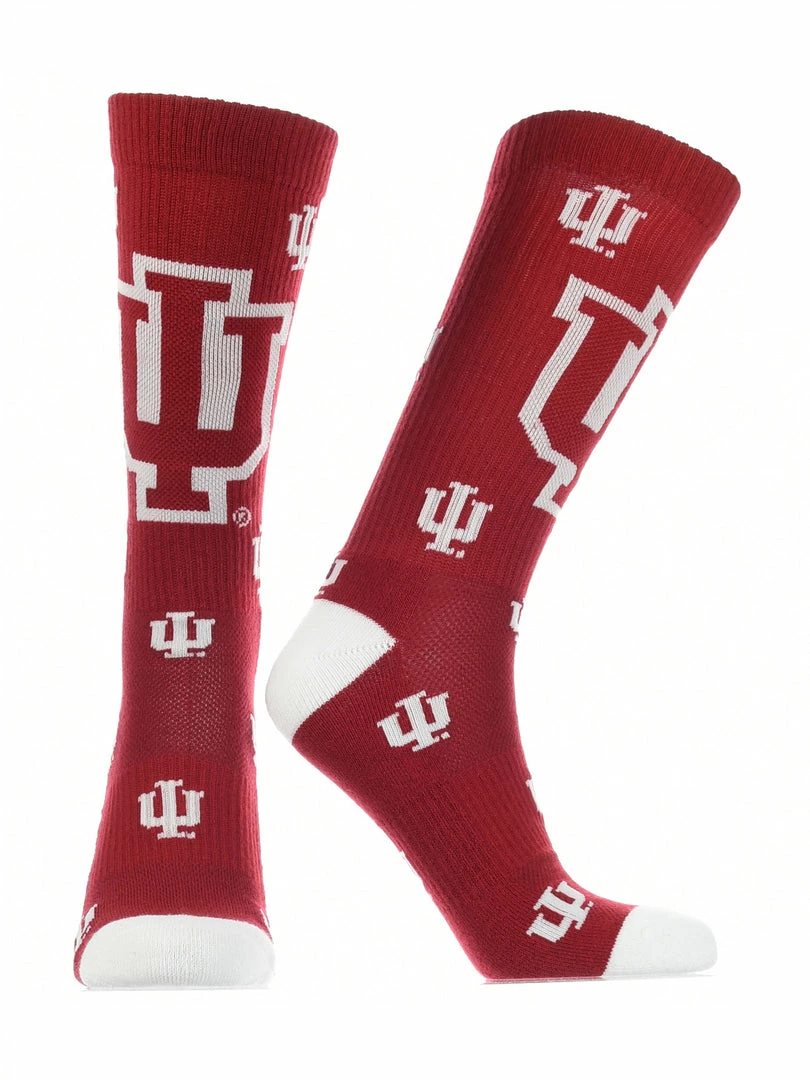 Cheapest ๐ TCK Indiana Hoosiers ๐งฆ Socks Crew Length Sock Mayhem All Schools ๐ 2 TCK Indiana Hoosiers Socks Crew Length Sock Mayhem All Schools