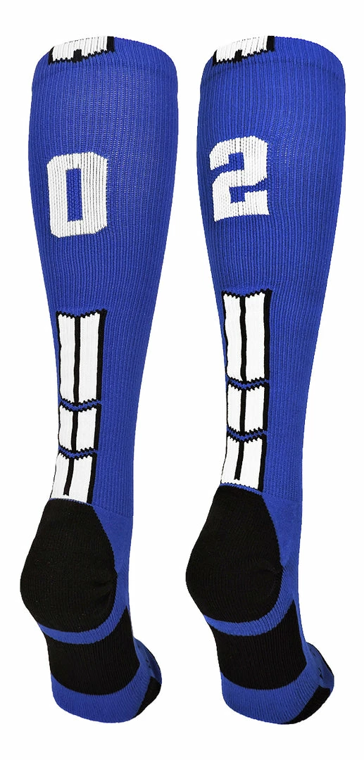 Brand new ๐ฅฐ MadSportsStuff Royal Player ID Custom Number Over The Calf ๐งฆ Socks For ๐ฅ Softball โพ Baseball Football Boys And ๐ง Girls ๐ 77 MadSportsStuff Royal Player ID Custom Number Over The Calf Socks For Softball Baseball Football Boys And Girls