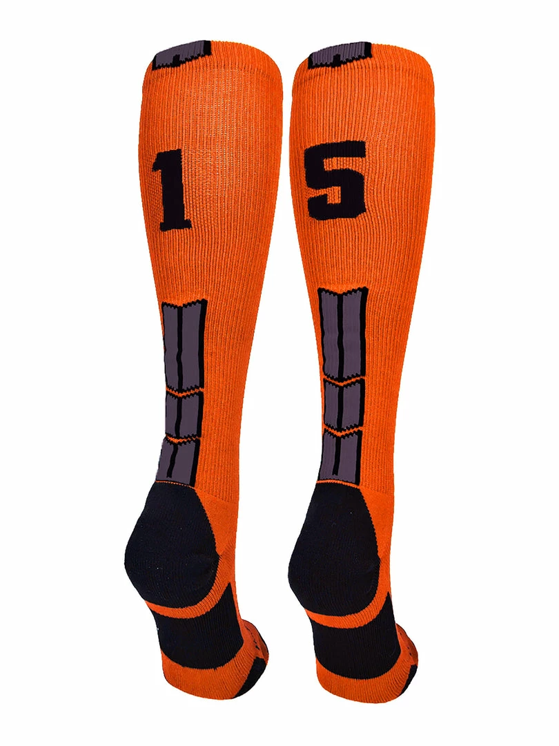 Deals โญ MadSportsStuff ๐ฅ Softball ๐งฆ Socks Orange And Black Player ID Custom Number Over The Calf ๐งฆ Socks For ๐ฅ Softball โพ Baseball Football Boys And ๐ง Girls ๐ 64 MadSportsStuff Softball Socks Orange And Black Player ID Custom Number Over The Calf Socks For Softball Baseball Football Boys And Girls