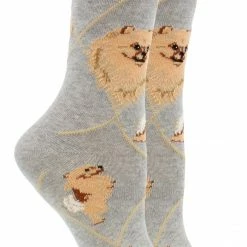 WHD Pomeranian Socks For Women Gift For Dog Lovers Crazy Socks - Crew