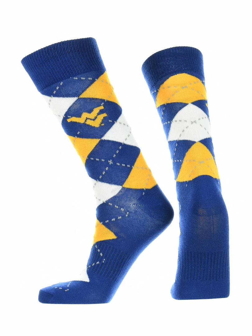 Best deal ๐คฉ TCK West Virginia Mountaineers Argyle ๐ Dress ๐งฆ Socks NCAA Fanwear Crew Length All Schools ๐ฏ 2 TCK West Virginia Mountaineers Argyle Dress Socks NCAA Fanwear Crew Length All Schools
