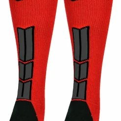 New ๐ MadSportsStuff Red And Black Player ID Custom Number Over The Calf ๐งฆ Socks For ๐ฅ Softball โพ Baseball Football Boys And ๐ง Girls โพ Baseball ๐งฆ Socks ๐ 119 MadSportsStuff Red And Black Player ID Custom Number Over The Calf Socks For Softball Baseball Football Boys And Girls Baseball Socks