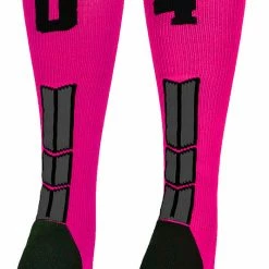 Discount ๐ฅ MadSportsStuff Neon Pink And Black Player ID Custom Number Over The Calf ๐งฆ Socks For ๐ฅ Softball โพ Baseball Football Boys And ๐ง Girls โพ Baseball ๐งฆ Socks ๐ 180 MadSportsStuff Neon Pink And Black Player ID Custom Number Over The Calf Socks For Softball Baseball Football Boys And Girls Baseball Socks
