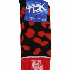 TCK All Schools Houston Cougars Socks Womens Savage Crew Socks
