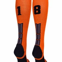 Best Sale ๐ MadSportsStuff ๐ฅ Softball ๐งฆ Socks Orange And Black Player ID Custom Number Over The Calf ๐งฆ Socks For ๐ฅ Softball โพ Baseball Football Boys And ๐ง Girls โญ 166 MadSportsStuff Softball Socks Orange And Black Player ID Custom Number Over The Calf Socks For Softball Baseball Football Boys And Girls