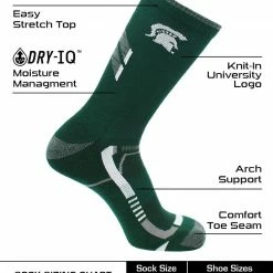 Outlet ๐ TCK All Schools Michigan State Spartans ๐งฆ Socks Michigan State University Spartans Champion Crew ๐งฆ Socks ๐งจ 7 TCK All Schools Michigan State Spartans Socks Michigan State University Spartans Champion Crew Socks