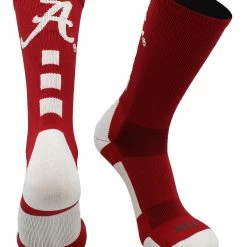 TCK Alabama Crimson Tide Socks Baseline Crew
