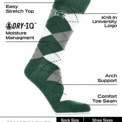 Cheap ๐ฅ TCK Michigan State Spartans Argyle ๐ Dress ๐งฆ Socks NCAA Fanwear Crew Length All Schools ๐ 6 TCK Michigan State Spartans Argyle Dress Socks NCAA Fanwear Crew Length All Schools