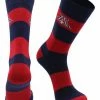 TCK All Schools Arizona Wildcats Socks Game Day Striped Crew Socks