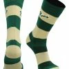 TCK USF Bulls Socks Game Day Striped Crew Socks All Schools