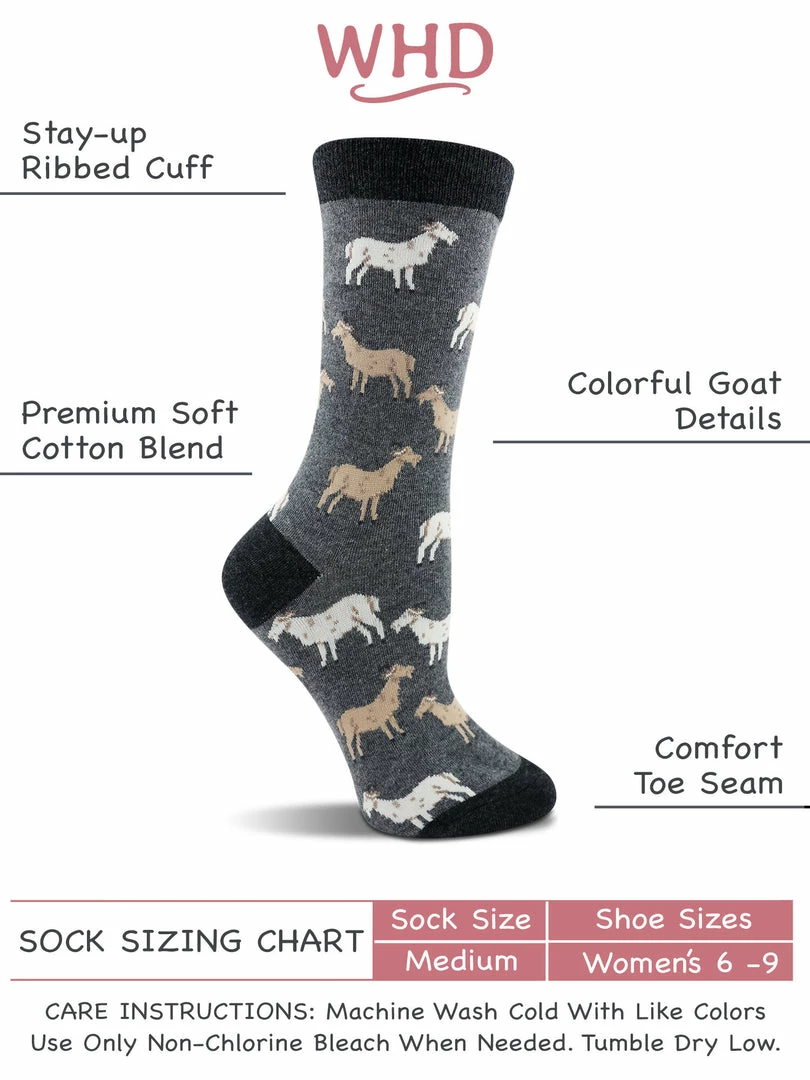 Coupon ๐ WHD Goat ๐งฆ Socks For ๐ฉ Women - Goat Lovers Gift - 2-Pack Crazy ๐งฆ Socks - Crew ๐ 3 WHD Goat Socks For Women - Goat Lovers Gift - 2-Pack Crazy Socks - Crew