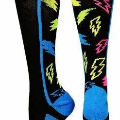 MadSportsStuff Baseball Socks Crazy Socks With Lightning Bolts (multiple Colors)
