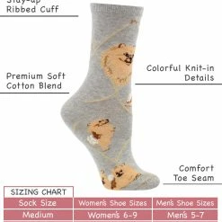 Coupon ⭐ WHD Pomeranian 🧦 Socks For 👩 Women Gift For 🐶 Dog Lovers Crazy 🧦 Socks - Crew ✨ 6 WHD Pomeranian Socks For Women Gift For Dog Lovers Crazy Socks - Crew