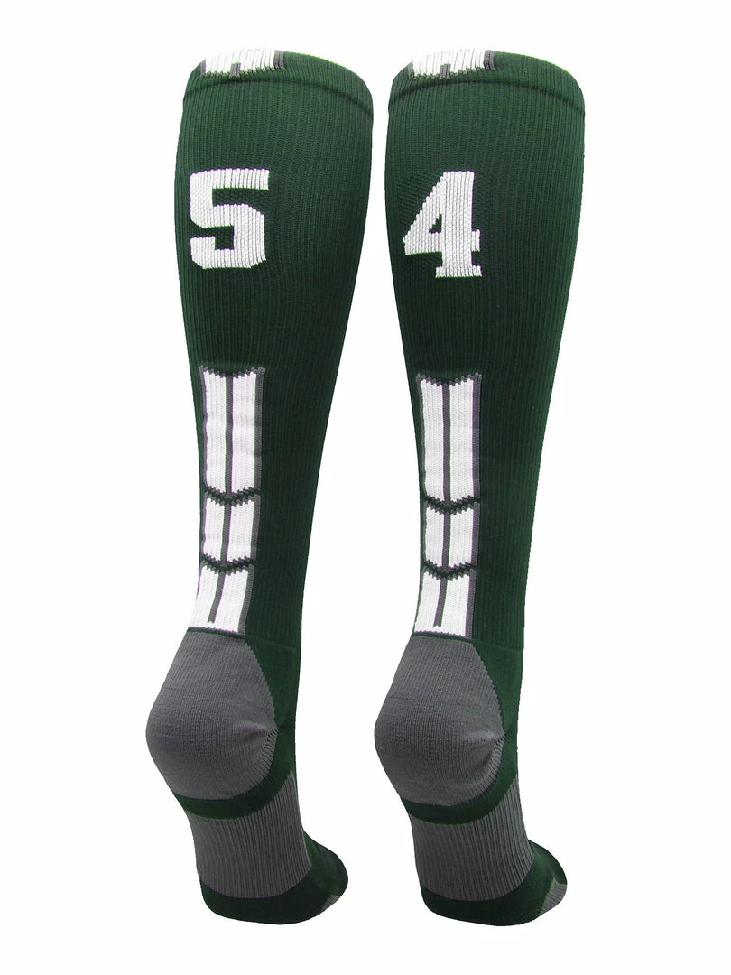 Best Pirce ๐ MadSportsStuff Dark Green Player ID Custom Number Over The Calf ๐งฆ Socks For ๐ฅ Softball โพ Baseball Football Boys And ๐ง Girls ๐ฅ Softball ๐งฆ Socks ๐คฉ 26 MadSportsStuff Dark Green Player ID Custom Number Over The Calf Socks For Softball Baseball Football Boys And Girls Softball Socks