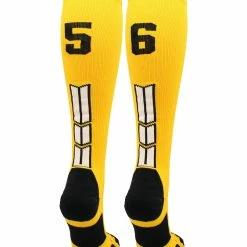 Brand new ๐ MadSportsStuff Gold Player ID Custom Number Over The Calf ๐งฆ Socks For ๐ฅ Softball โพ Baseball Football Boys And ๐ง Girls ๐ฅ Softball ๐งฆ Socks ๐ 127 MadSportsStuff Gold Player ID Custom Number Over The Calf Socks For Softball Baseball Football Boys And Girls Softball Socks