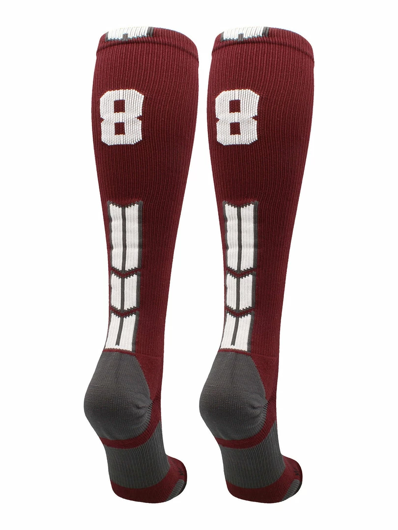 Best Sale ๐ MadSportsStuff Maroon Player ID Custom Number Over The Calf ๐งฆ Socks For ๐ฅ Softball โพ Baseball Football Boys And ๐ง Girls ๐ฅ Softball ๐งฆ Socks ๐ 41 MadSportsStuff Maroon Player ID Custom Number Over The Calf Socks For Softball Baseball Football Boys And Girls Softball Socks