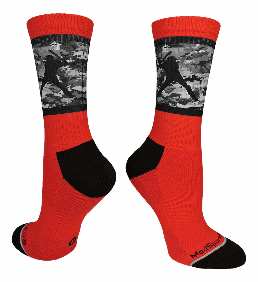 Best Pirce ๐ MadSportsStuff โพ Baseball ๐งฆ Socks With Player On Camo Background Crew ๐งฆ Socks (multiple Colors) โจ 6 MadSportsStuff Baseball Socks With Player On Camo Background Crew Socks (multiple Colors)