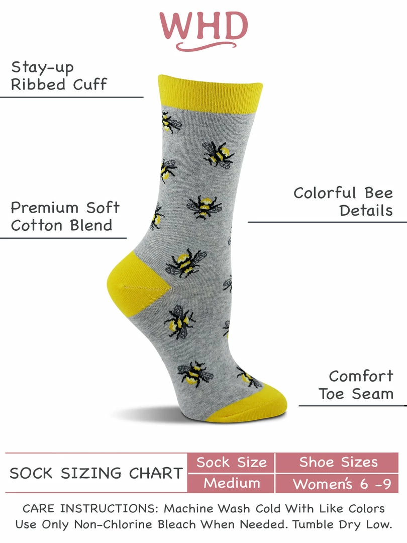 Best Sale ๐ WHD Bee ๐งฆ Socks For ๐ฉ Women - Bee Lovers Gift - 2-Pack ๐ 3 WHD Bee Socks For Women - Bee Lovers Gift - 2-Pack