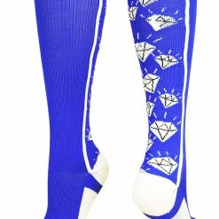 MadSportsStuff Softball Socks With Diamonds For Girls Over The Calf (multiple Colors)