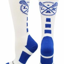 MadSportsStuff LAX Lacrosse Socks With Lacrosse Sticks Athletic Crew Socks (multiple Colors)