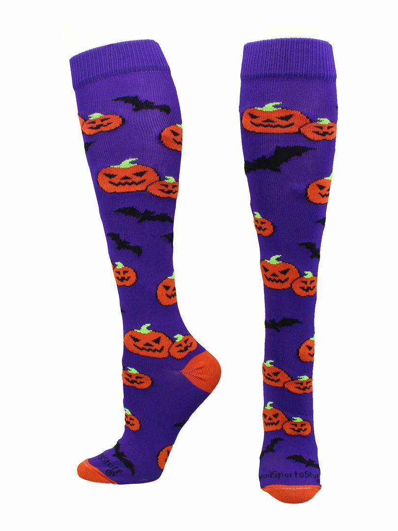 Brand new ✨ MadSportsStuff ⚾ Baseball 🧦 Socks 🧛 Halloween 🧦 Socks Pumpkins And Bats Over The Calf 💯 5 MadSportsStuff Baseball Socks Halloween Socks Pumpkins And Bats Over The Calf