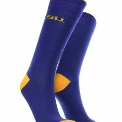 TCK LSU Tigers Dress Socks Dean's List Crew Length Socks All Schools