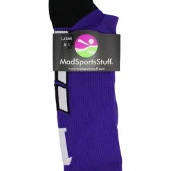 Brand new ๐ฅฐ MadSportsStuff Purple Player ID Custom Number Crew ๐งฆ Socks For ๐ Basketball Lacrosse Volleyball Boys And ๐ง Girls ๐ 107 MadSportsStuff Purple Player ID Custom Number Crew Socks For Basketball Lacrosse Volleyball Boys And Girls