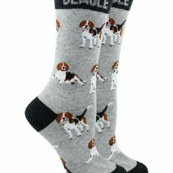 WHD Crazy Socks - Crew Beagle Socks For Women Gift For Dog Lovers