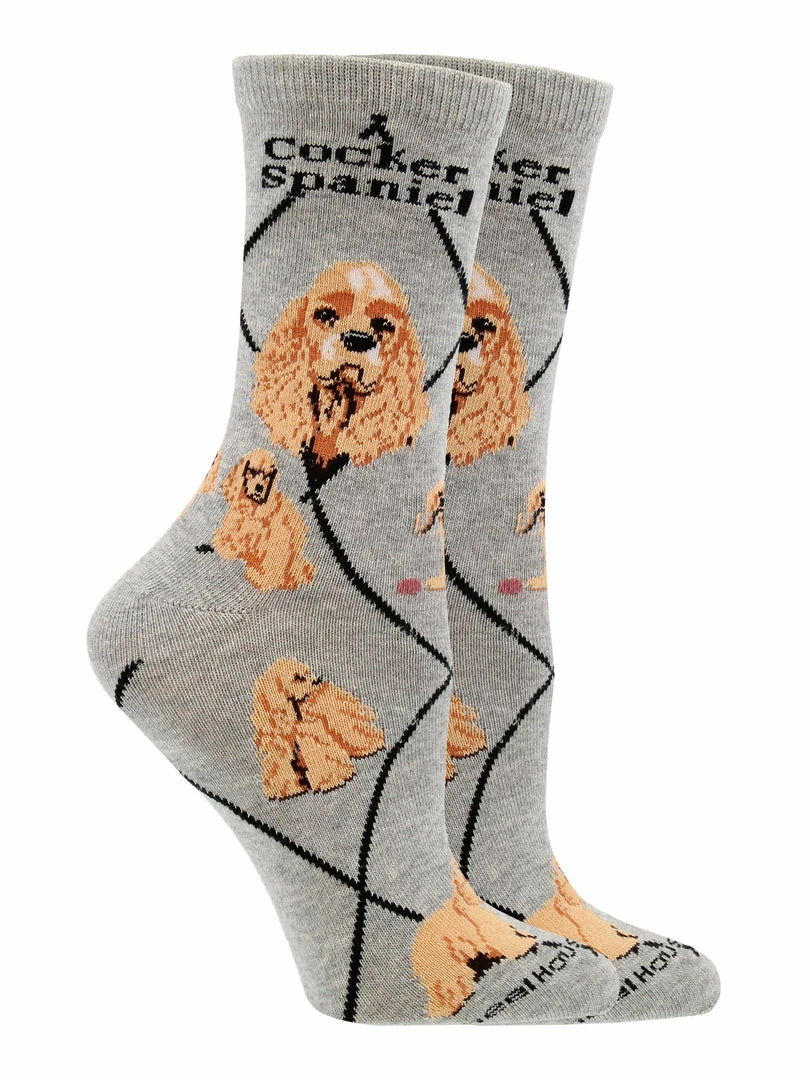 Promo ๐ WHD Cocker Spaniel ๐งฆ Socks For ๐ฉ Women Gift For ๐ Dog Lovers Crazy ๐งฆ Socks - Crew ๐ 4 WHD Cocker Spaniel Socks For Women Gift For Dog Lovers Crazy Socks - Crew