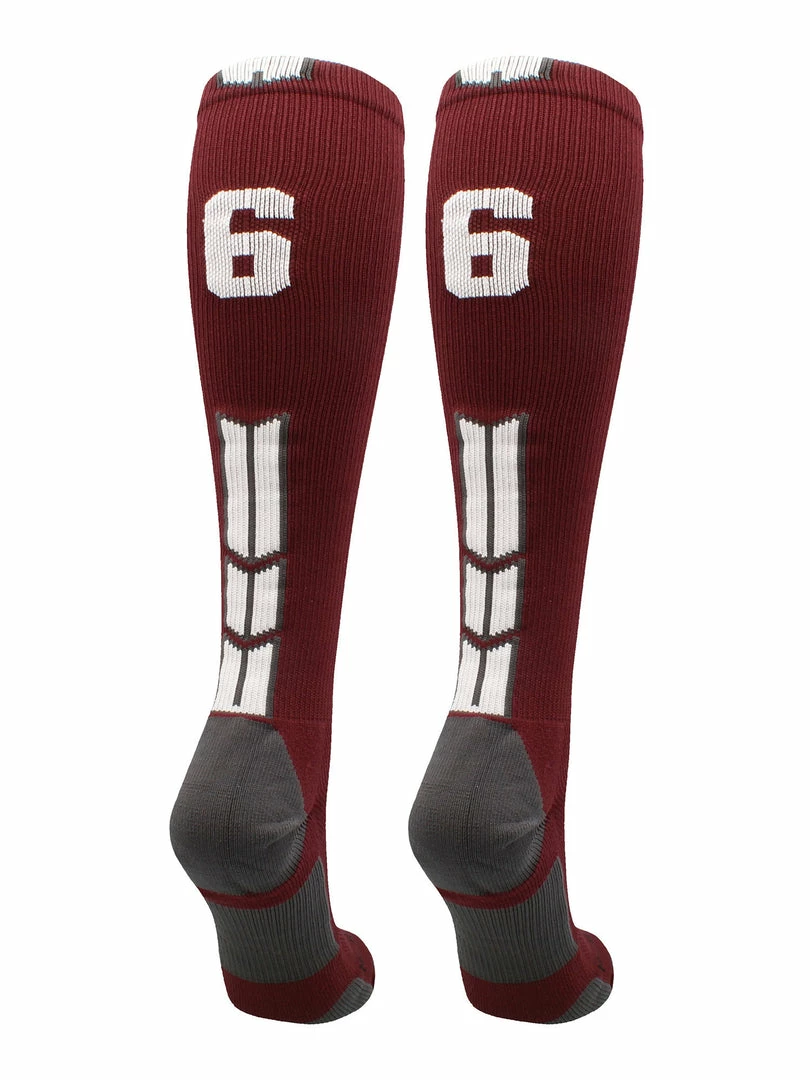 Best Sale ๐ MadSportsStuff Maroon Player ID Custom Number Over The Calf ๐งฆ Socks For ๐ฅ Softball โพ Baseball Football Boys And ๐ง Girls ๐ฅ Softball ๐งฆ Socks ๐ 13 MadSportsStuff Maroon Player ID Custom Number Over The Calf Socks For Softball Baseball Football Boys And Girls Softball Socks