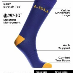 Budget ๐ TCK LSU Tigers ๐ Dress ๐งฆ Socks Dean's List Crew Length ๐งฆ Socks All Schools โ 6 TCK LSU Tigers Dress Socks Dean's List Crew Length Socks All Schools