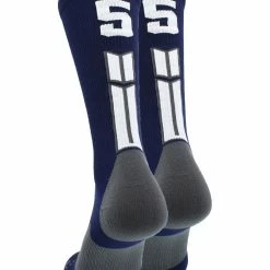 MadSportsStuff Navy Player ID Custom Number Crew Socks For Basketball Lacrosse Volleyball Boys And Girls