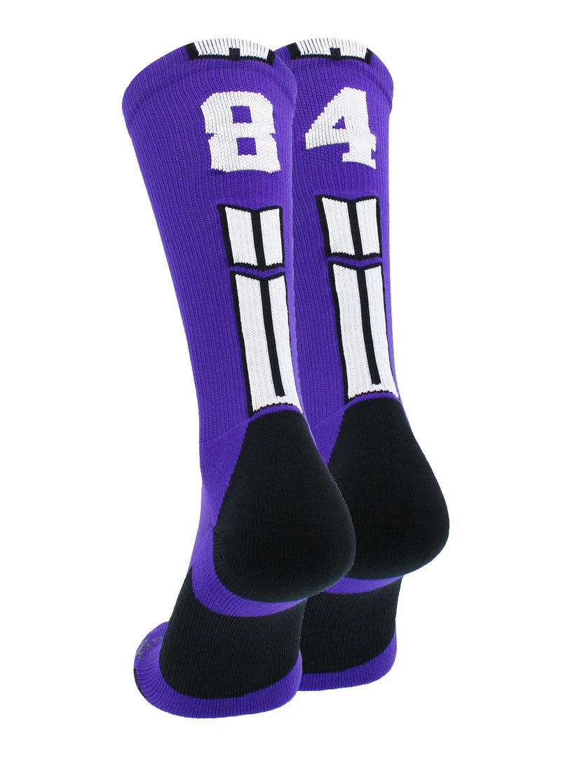 Brand new ๐ฅฐ MadSportsStuff Purple Player ID Custom Number Crew ๐งฆ Socks For ๐ Basketball Lacrosse Volleyball Boys And ๐ง Girls ๐ 45 MadSportsStuff Purple Player ID Custom Number Crew Socks For Basketball Lacrosse Volleyball Boys And Girls