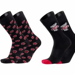 IQ All Schools TCK Brands University Monday & Tuesday 2-Pack Fine Gauge Cotton Crew Dress Socks