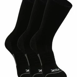 TCK Basketball Socks For Men Or Women 9-11, 10-13, Elite Athletic Cushion Crew Socks With Arch Compression 3-pack