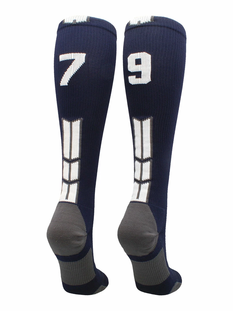 Best Sale ๐คฉ MadSportsStuff Navy Player ID Custom Number Over The Calf ๐งฆ Socks For ๐ฅ Softball โพ Baseball Football Boys And ๐ง Girls โจ 53 MadSportsStuff Navy Player ID Custom Number Over The Calf Socks For Softball Baseball Football Boys And Girls