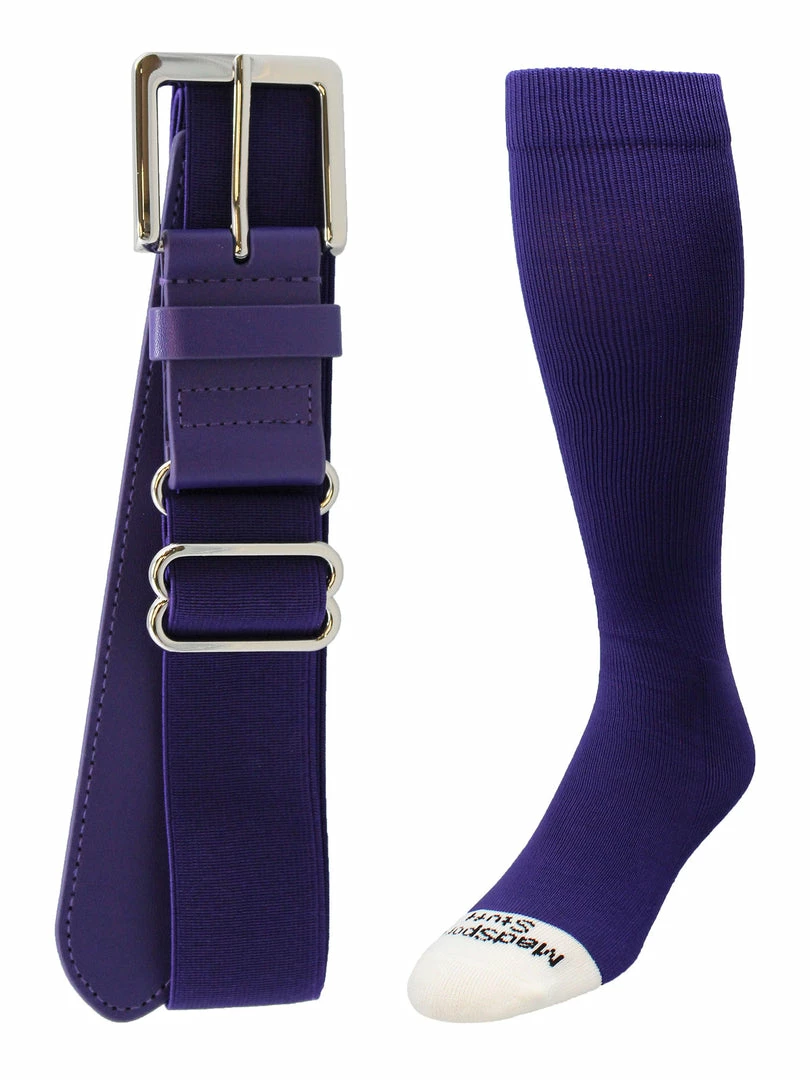 Cheapest ๐ MadSportsStuff ๐ฅ Softball Or โพ Baseball ๐งฆ Socks And Belt Combo - Youth And Adult Sizes Pro Line ๐ 12 MadSportsStuff Softball Or Baseball Socks And Belt Combo - Youth And Adult Sizes Pro Line